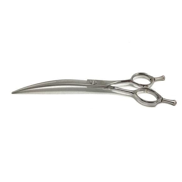 New Moon - Moontail 7.25” Show-Class Finish Super Curve Pink Gem Scissors - Picture 6 of 7